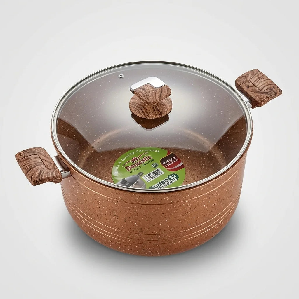Jumbo casserole 32cm Marble coated Copper colour
