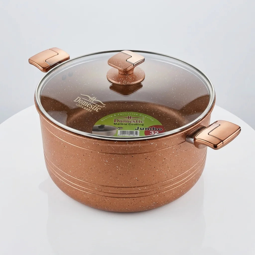 Jumbo casserole 32cm Marble coated Copper colour