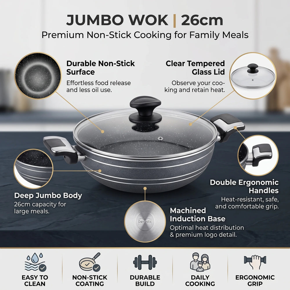 Jumbo wok 26cm