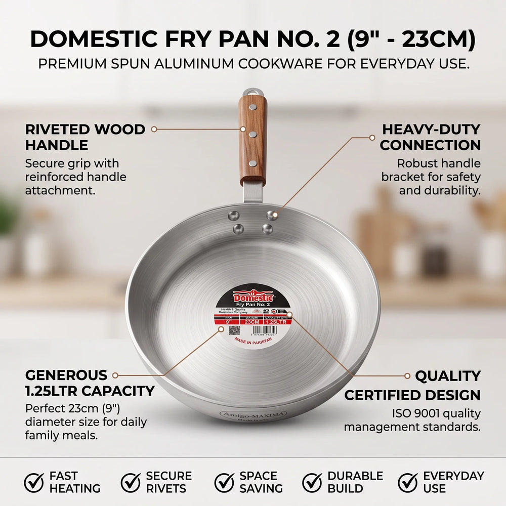 Metal fry pan no 2 23cm