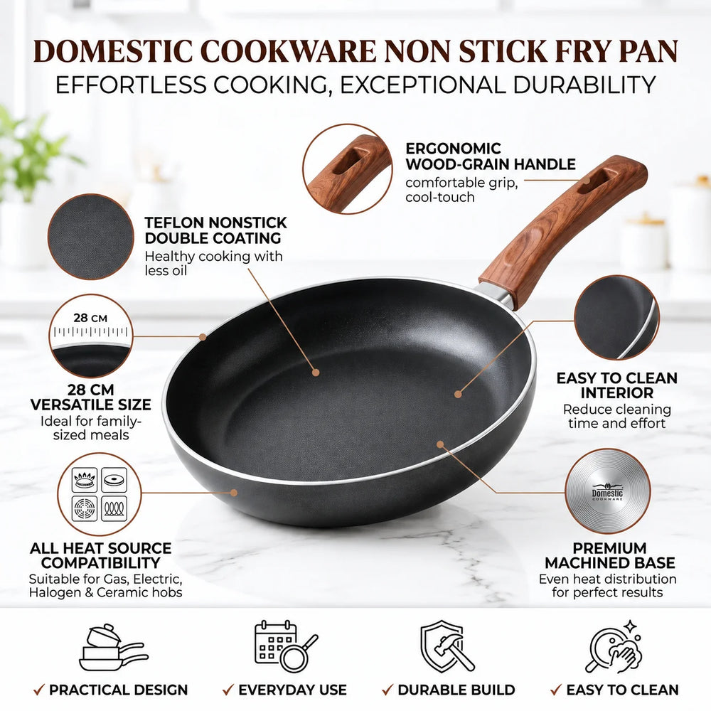 Nonstick 28 cm wooden