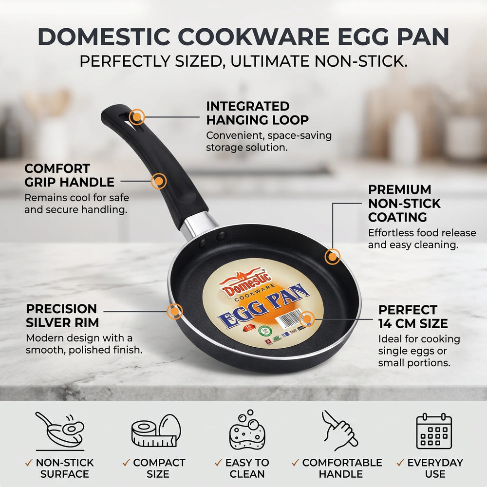domestic non stick egg pan 14cm